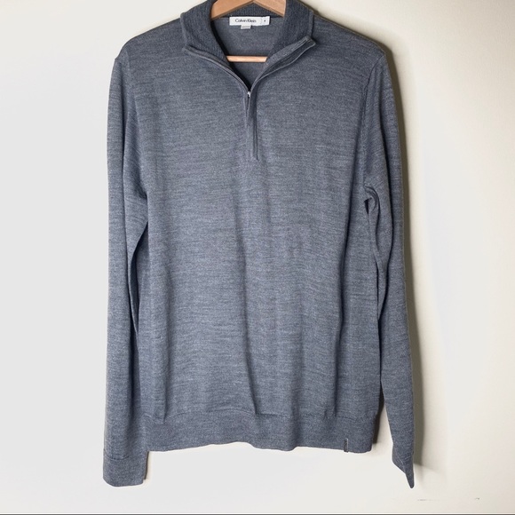 Calvin Klein Other - CALVIN KLEIN Gray Quarter Zip Sweater